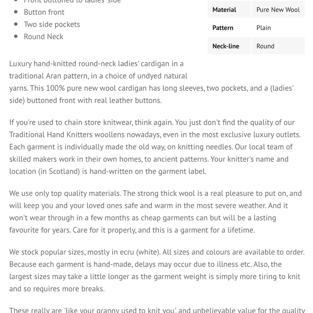 Aran Luxury Hand Knitted Women’s Sweater (NWT) - Picture 6 of 14